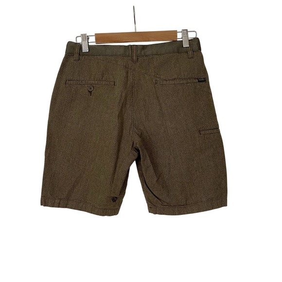 Volcom Men's Olive Green Shorts, Size 28, Flat Front‎ - Picture 2 of 4